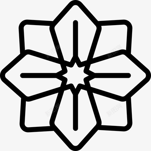 花自然53线形图标svg_新图网 https://ixintu.com 线形 自然
