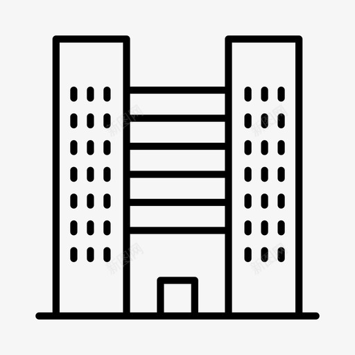 建筑物城市公司图标svg_新图网 https://ixintu.com 公司 办公室 城市 市区 建筑物
