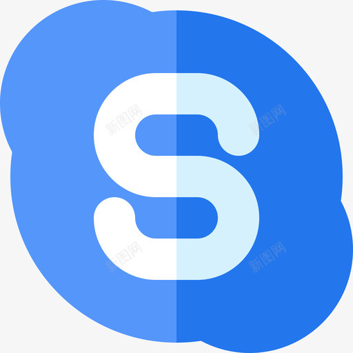 Skype社交媒体99扁平图标svg_新图网 https://ixintu.com Skype 扁平 社交媒体99