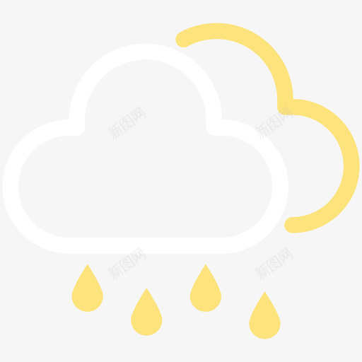 天气库-52方案二-中雨svg_新图网 https://ixintu.com 天气库-52方案二-中雨