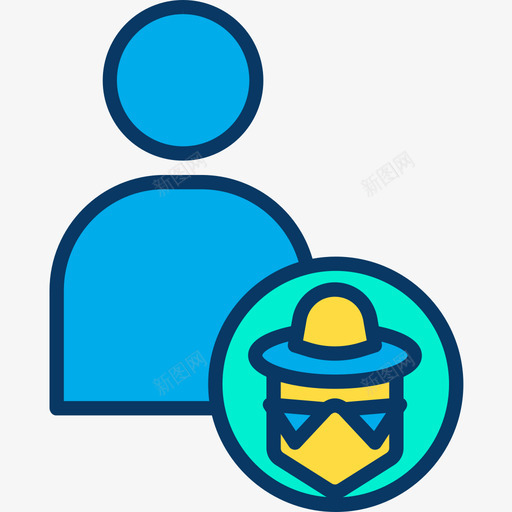 用户网络安全11线性颜色图标svg_新图网 https://ixintu.com 用户 线性 网络安全 颜色