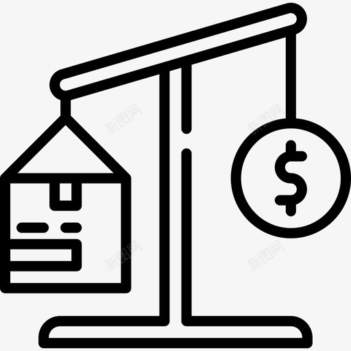重量包装交付12线性图标svg_新图网 https://ixintu.com 交付 包装 线性 重量