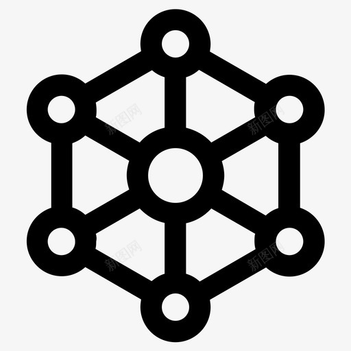 节点集中连接图标svg_新图网 https://ixintu.com 分配 网络 节点 连接 集中