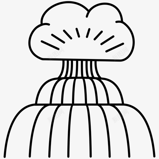 彩虹云曲线图标svg_新图网 https://ixintu.com 太阳 彩虹 曲线 波浪