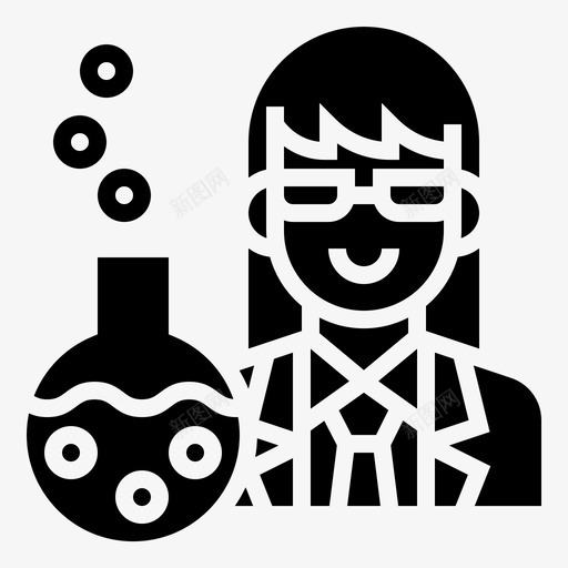 科学家职业工作图标svg_新图网 https://ixintu.com stemglyph 实验室 工作 技术员 科学家 职业