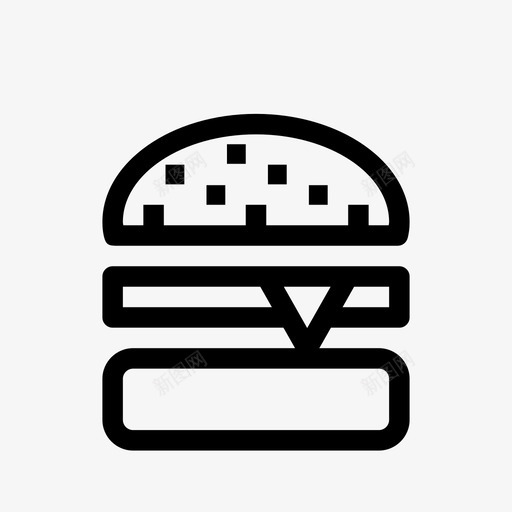 汉堡牛肉快餐图标svg_新图网 https://ixintu.com 快餐 汉堡 牛肉 食品 饮料