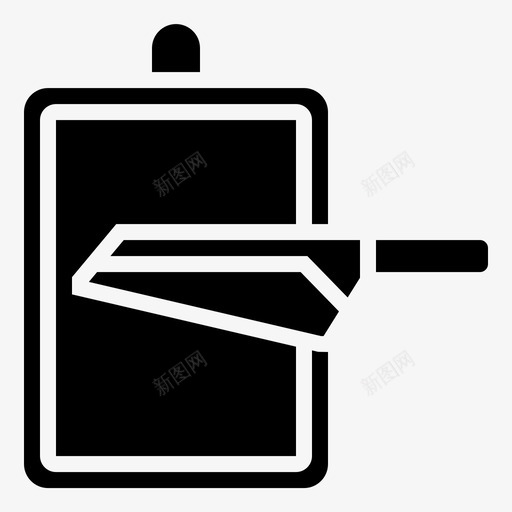 刀板剁碎图标svg_新图网 https://ixintu.com 剁碎 厨房 烧烤 聚会 餐具