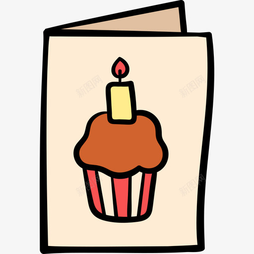 贺卡生日67彩色图标svg_新图网 https://ixintu.com 彩色 生日 贺卡