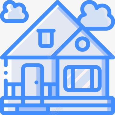 房子房子4蓝色图标图标