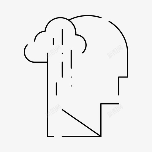 忧郁悲伤人性图标svg_新图网 https://ixintu.com 人性 人格 忧郁 悲伤 清醒 生活 轨迹 醒的