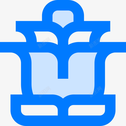 玫瑰花8蓝色图标svg_新图网 https://ixintu.com 玫瑰 蓝色