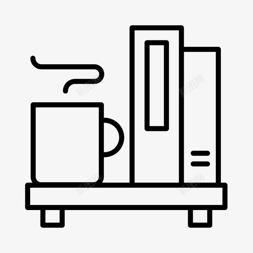 办公室书架书籍生意图标svg_新图网 https://ixintu.com 书籍 办公室书架 工作 生意