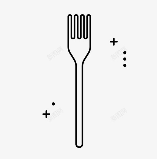 叉子餐具厨房用具图标svg_新图网 https://ixintu.com 厨房用具 叉子 餐具