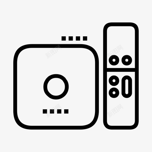 苹果电视遥控器智能电视图标svg_新图网 https://ixintu.com 智能电视 现代科技 科技 苹果电视 遥控器