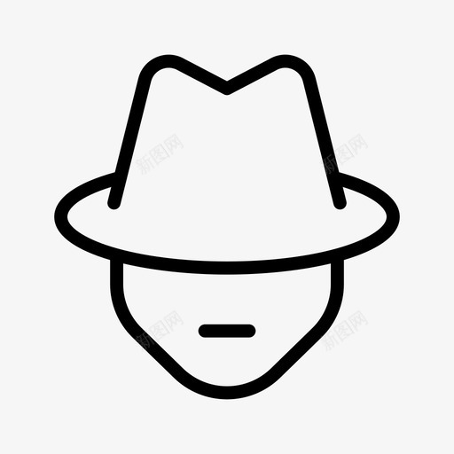 间谍特工帽子图标svg_新图网 https://ixintu.com 凳子 帽子 特工 秘密 间谍