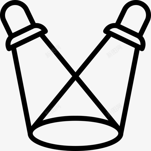 聚光灯庆祝派对直线型图标svg_新图网 https://ixintu.com 庆祝 派对 直线 线型 聚光灯