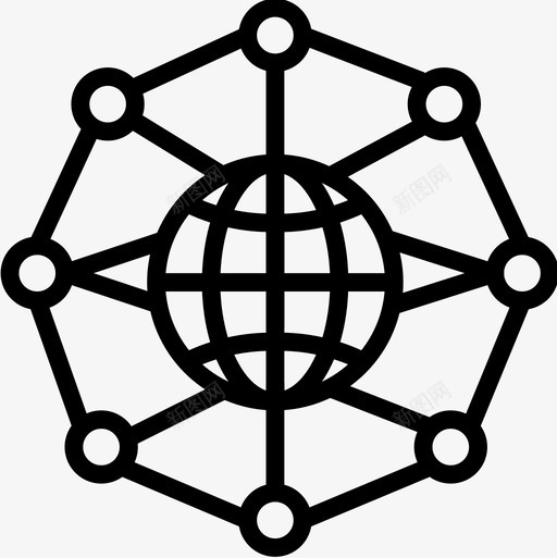 球形vr5线性图标svg_新图网 https://ixintu.com vr 球形 线性