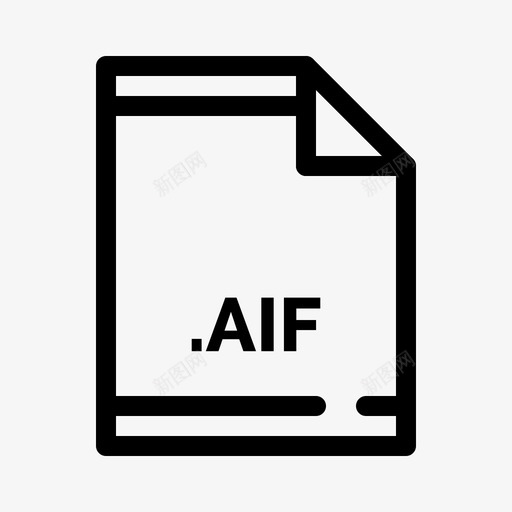 aif文档扩展名图标svg_新图网 https://ixintu.com aif 扩展名 文件 文件类型 文档