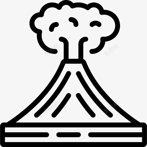 火山自然灾害9线性图标svg_新图网 https://ixintu.com 火山 线性 自然灾害
