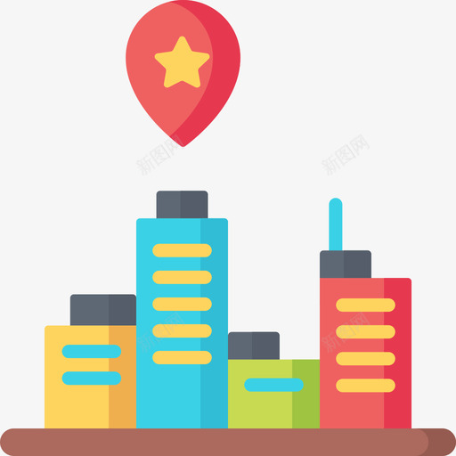 城市景观旅游应用程序11平面图标svg_新图网 https://ixintu.com 城市景观 平面 旅游应用程序11