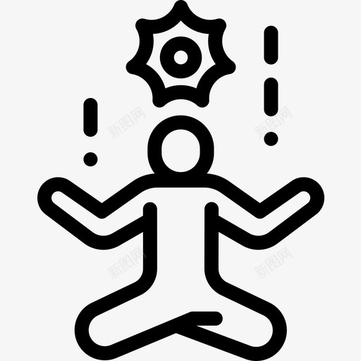 冥想灵性7线性图标svg_新图网 https://ixintu.com 冥想 灵性 线性