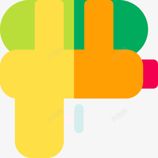 水枪儿童玩具3扁平图标svg_新图网 https://ixintu.com 儿童玩具3 扁平 水枪