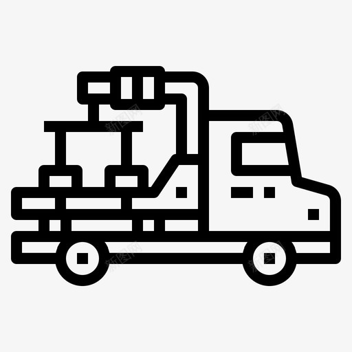 拖车汽车服务图标svg_新图网 https://ixintu.com 切片 拖车 服务 汽车 轮廓