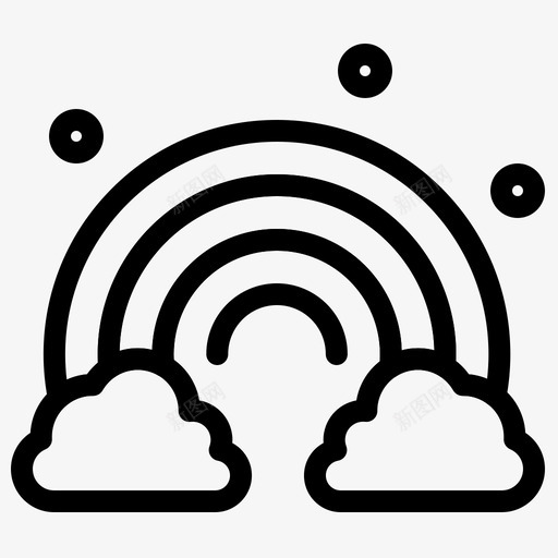 大自然彩虹春天图标svg_新图网 https://ixintu.com 大自然 彩虹 春天 春天季节性的线条 波浪