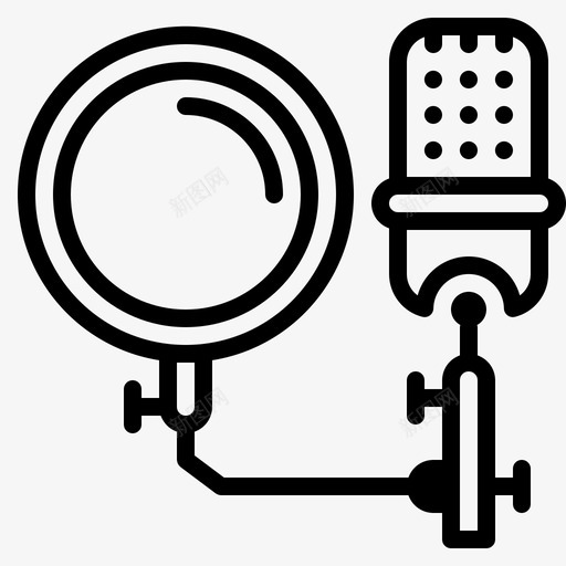 流行音乐过滤器音频麦克风图标svg_新图网 https://ixintu.com 录音室 流行音乐过滤器 音乐工作室 音频 麦克风