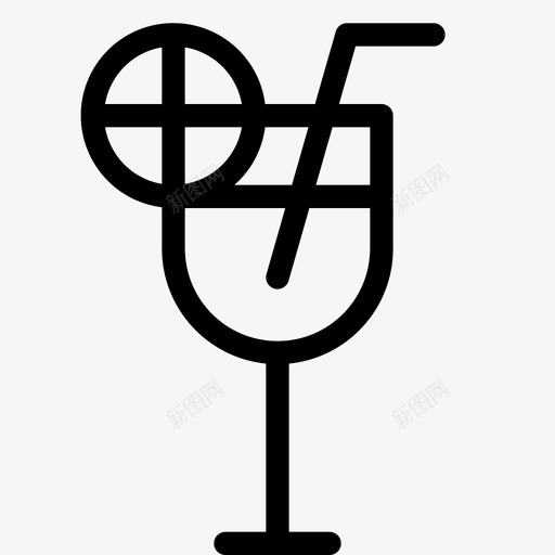 果汁沙滩鸡尾酒图标svg_新图网 https://ixintu.com 假期 暑假 果汁 沙滩 系列 饮料 鸡尾酒