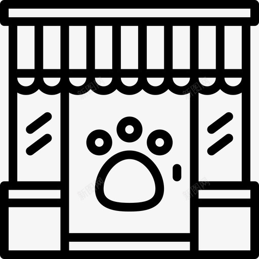 宠物店宠物店3线性图标svg_新图网 https://ixintu.com 宠物店 宠物店3 线性