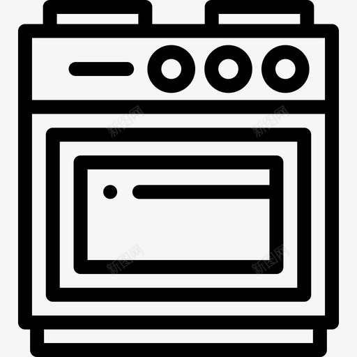 炉灶家庭和生活9线性图标svg_新图网 https://ixintu.com 家庭和生活9 炉灶 线性