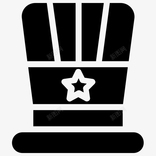 美国帽明星帽政治符号图标svg_新图网 https://ixintu.com 政治符号 政治雕文图标 明星帽 美国帽 美国时尚 选举帽