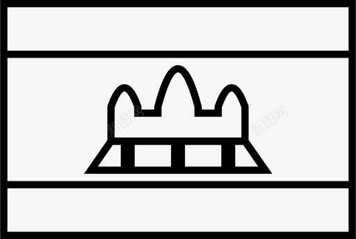 柬埔寨国旗图标svg_新图网 https://ixintu.com 柬埔寨国旗