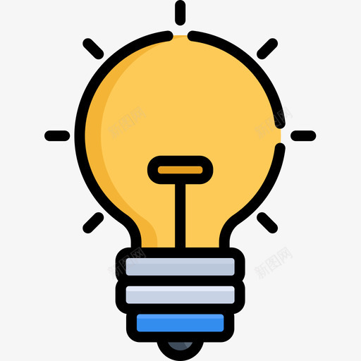 灯泡用户体验2线颜色图标svg_新图网 https://ixintu.com 灯泡 用户体验2 线颜色