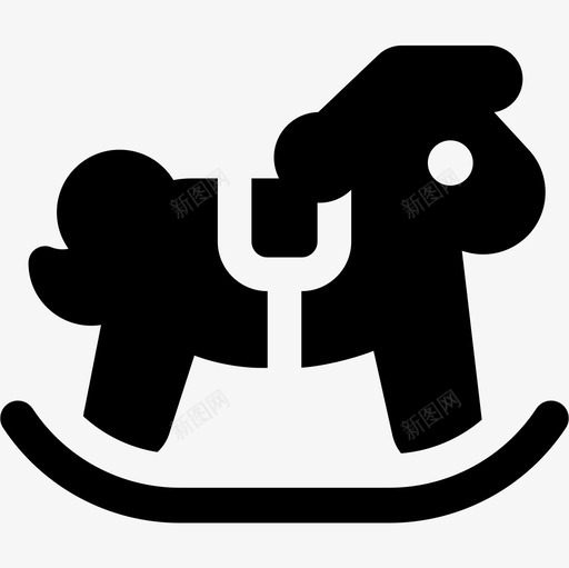 圣诞摇摆木马图标svg_新图网 https://ixintu.com 圣诞 摇摆 木马