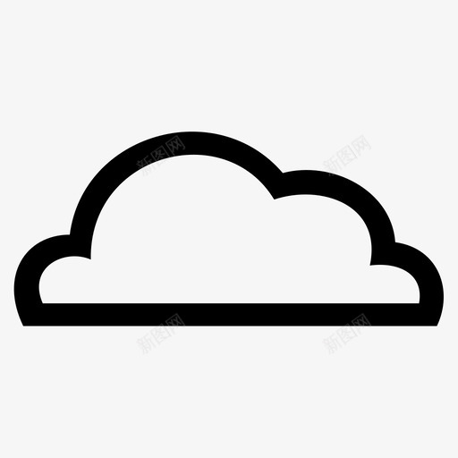云阴天天空图标svg_新图网 https://ixintu.com 天气 天空 水汽 阴天