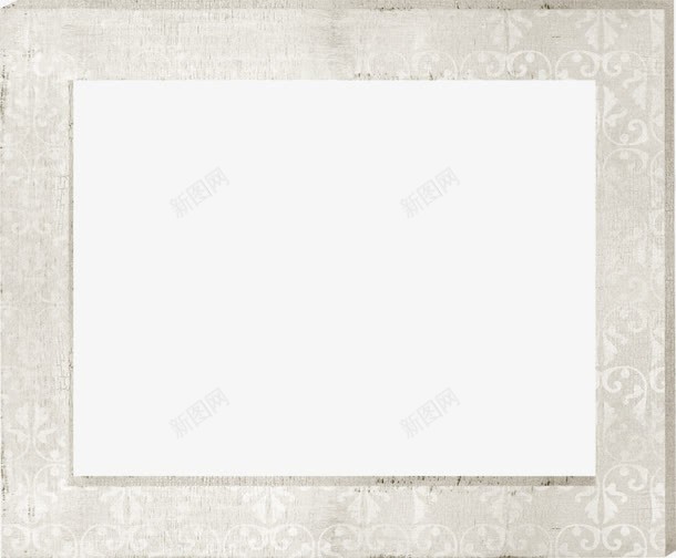 卡通手绘白色花纹简约边框png免抠素材_新图网 https://ixintu.com 卡通简约 方形边框 白色花纹 简约 花纹边框