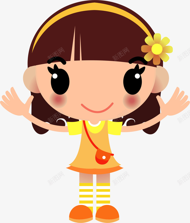 女孩元素矢量图eps免抠素材_新图网 https://ixintu.com png 丫头 卡通 孩子 矢量图