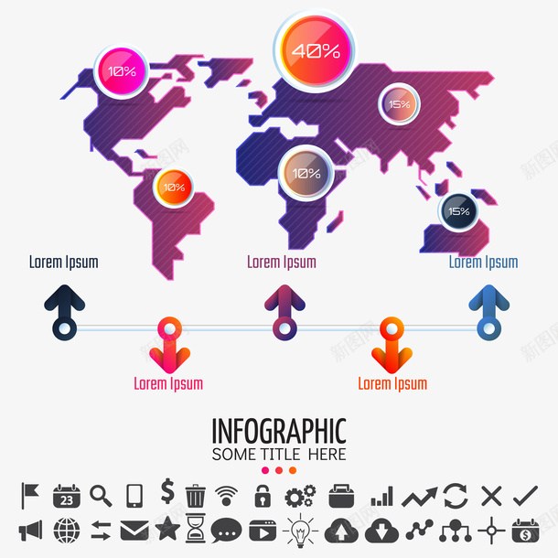 紫色地图信息图表矢量图ai免抠素材_新图网 https://ixintu.com 3D信息图表 PPT图形 信息标签 创意信息图表 商务信息图表 商务金融 地图 演示图形 矢量图表 矢量图