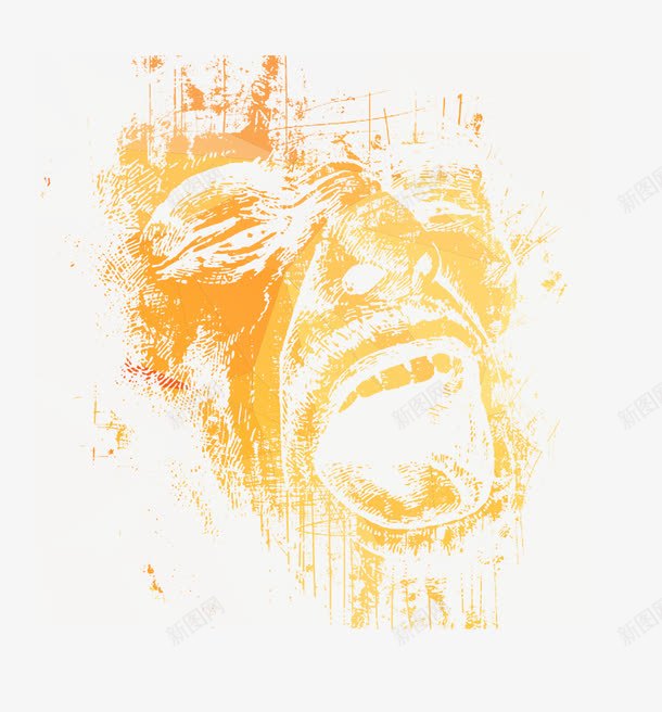 渐变尖叫的人插画png免抠素材_新图网 https://ixintu.com PNG 卡通 尖叫的人 手绘 插画 渐变