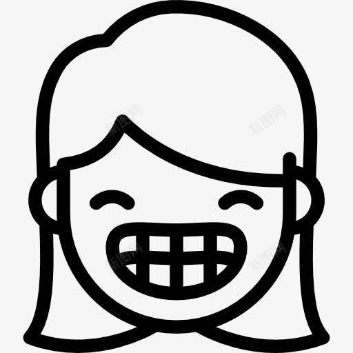 女孩微笑图标png_新图网 https://ixintu.com 人的脸 孩子 童年的表达