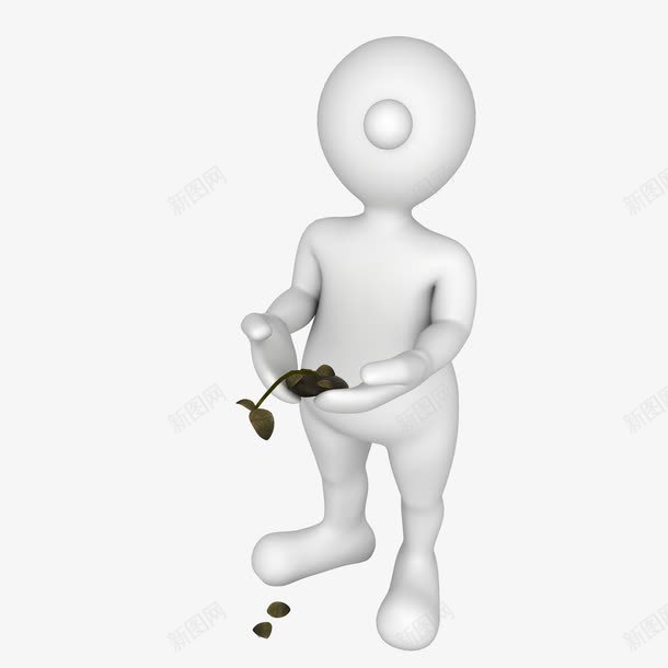 手捧绿植手捧绿树png免抠素材_新图网 https://ixintu.com 卡通小人 手捧绿树 手捧绿植 植树节