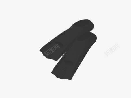 卡通潜水鞋png免抠素材_新图网 https://ixintu.com 工具 潜水鞋 生活用品 黑色
