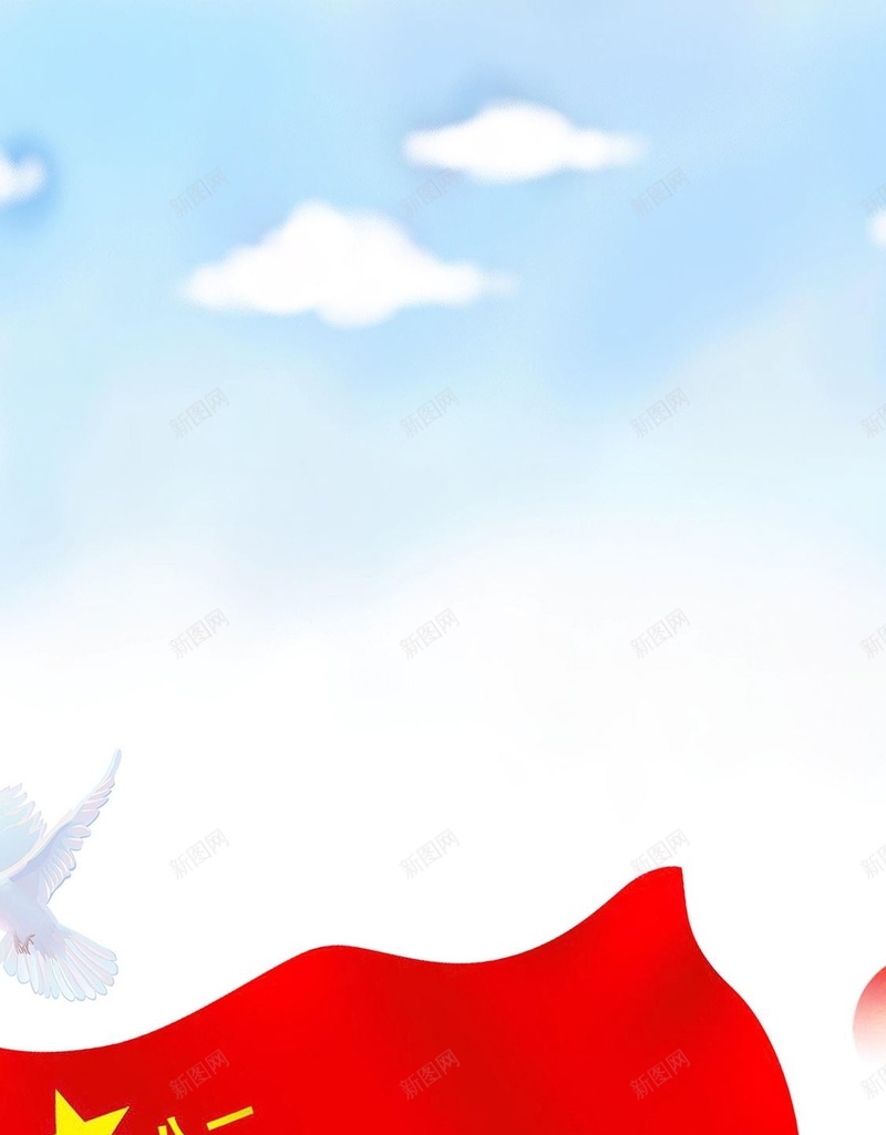 建军儿童插画jpg设计背景_新图网 https://ixintu.com 儿童 建军 插画 节日