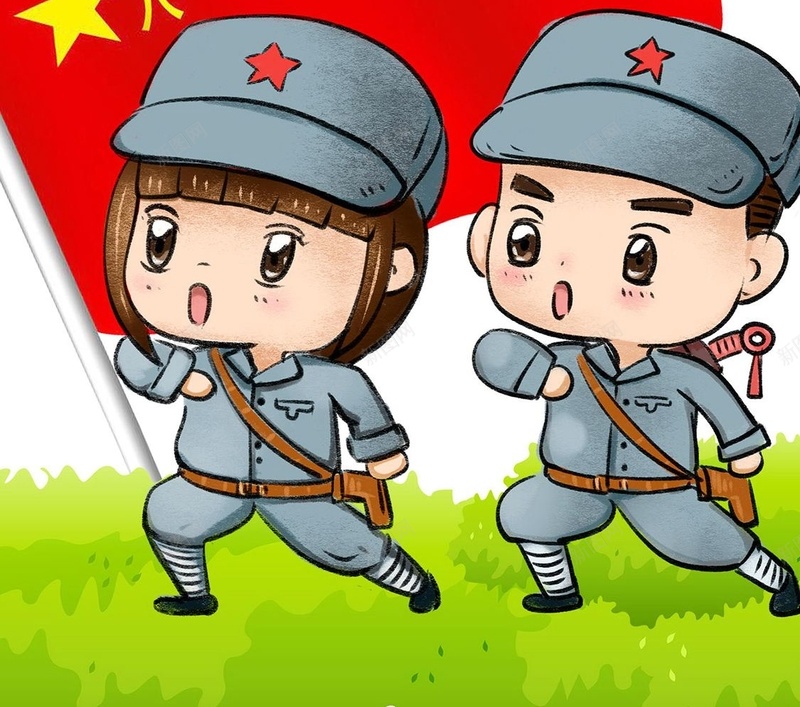 建军儿童插画jpg设计背景_新图网 https://ixintu.com 儿童 建军 插画 节日