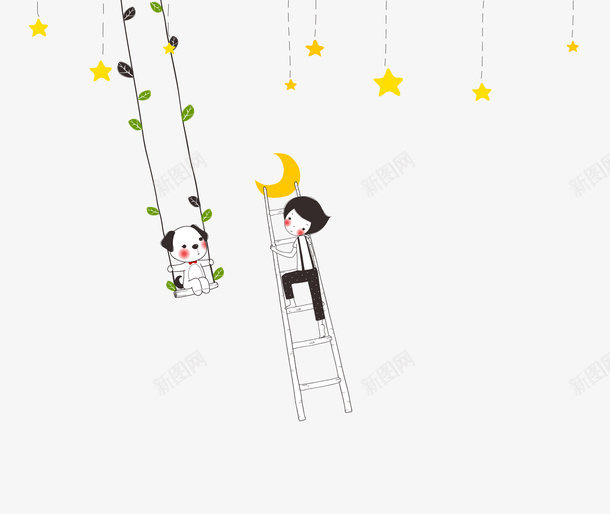 卡通儿童装饰图案psd免抠素材_新图网 https://ixintu.com 儿童 卡通 孩子 手绘 装饰图案