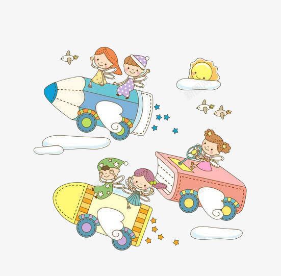 快乐的孩子们png免抠素材_新图网 https://ixintu.com 卡通 孩子 快乐 素材