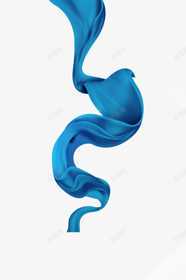 PS手绘飘带丝带png免抠素材_新图网 https://ixintu.com PNG PS手绘 动态飘带 织带 蓝色 飘带丝带