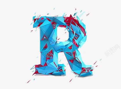 创意字母Rpng免抠素材_新图网 https://ixintu.com 创意字母 立体字母 蓝色字母